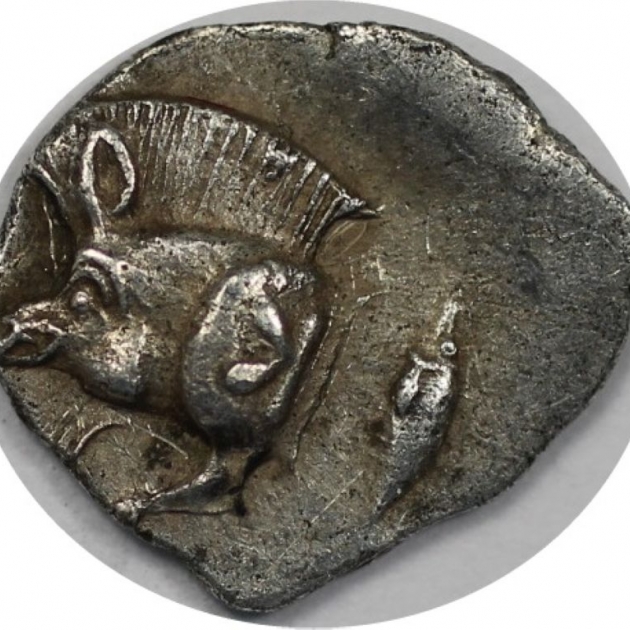 Obol 450 - 400 v. Chr avers