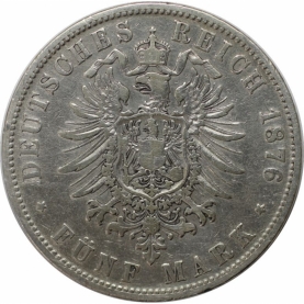 5 Mark 1876 revers