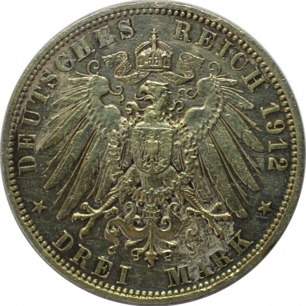 3 Mark 1912 revers
