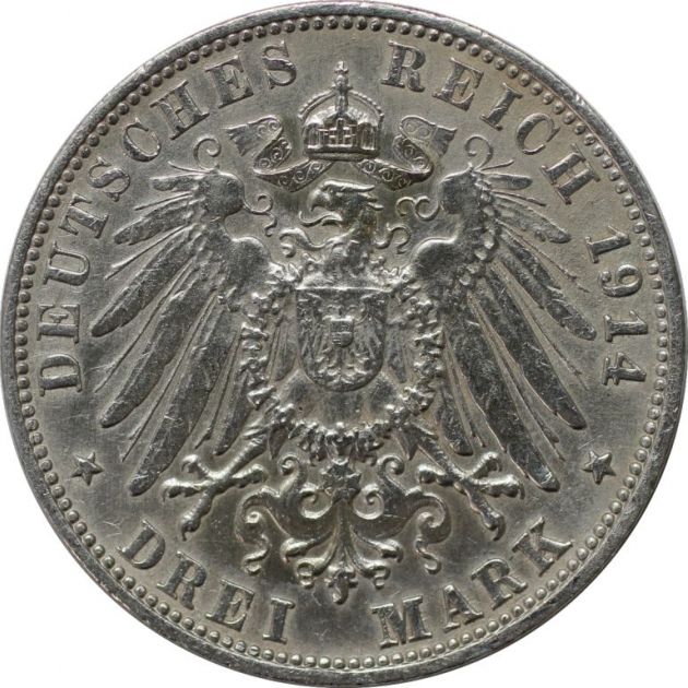 3 Mark 1914 revers