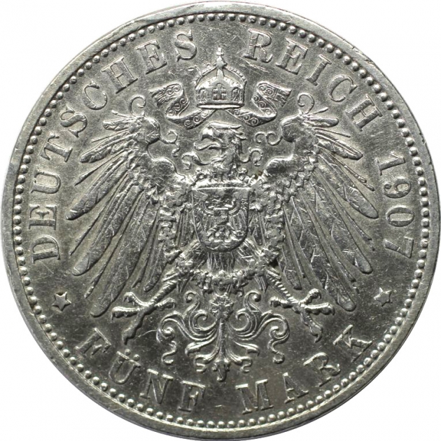 5 Mark 1907 revers
