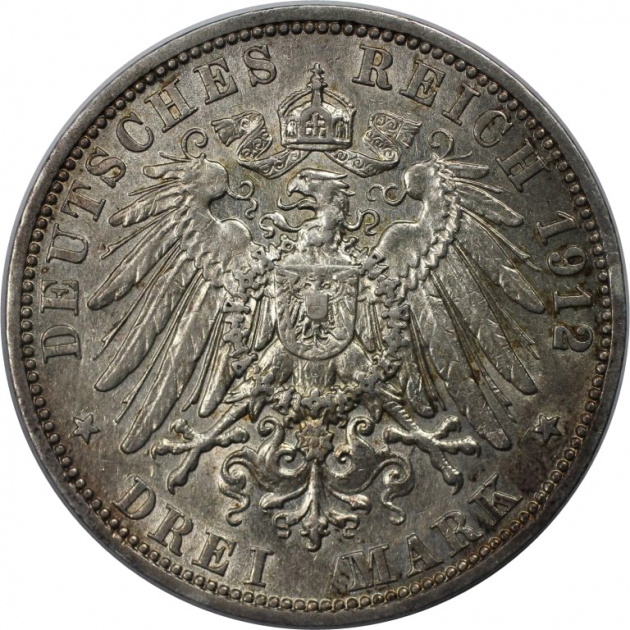 3 Mark 1912 revers